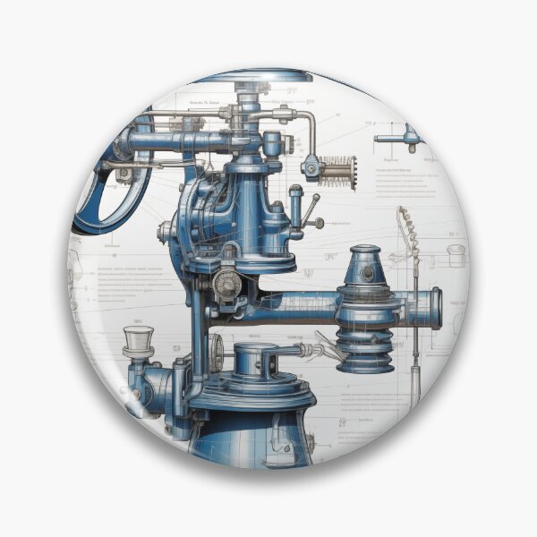 Item preview, Blue ink blueprint technical drawing, coffee grinder designed and sold by supersanko.