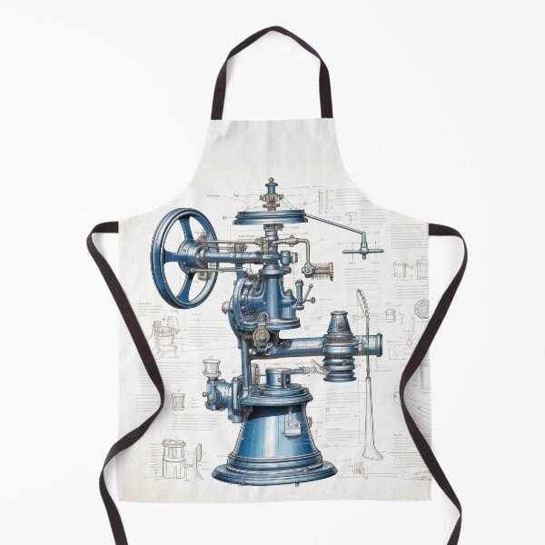 Item preview, Blue ink blueprint technical drawing, coffee grinder designed and sold by supersanko.