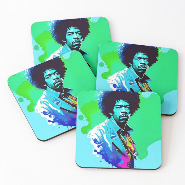 Item preview, Portrait of Jimi Hendrix painted in graffiti style designed and sold by BubblyDelight.