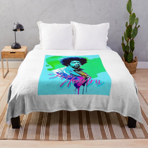 Item preview, Portrait of Jimi Hendrix painted in graffiti style designed and sold by BubblyDelight.