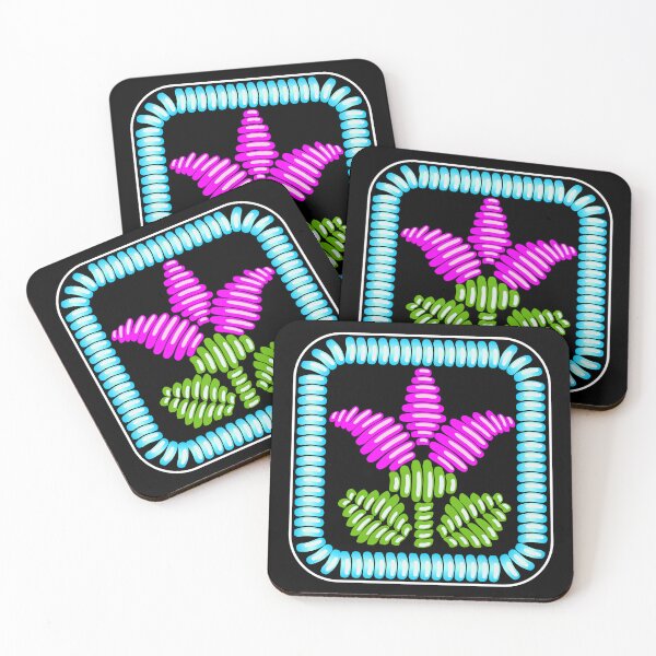 Item preview, big colorful embroidered flower designed and sold by kebello-shop.