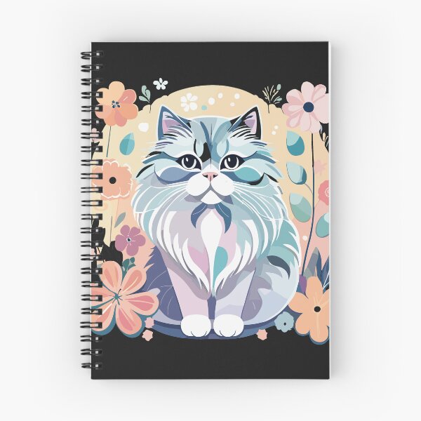 Item preview, cute kitty cat with floral designed and sold by Dhirendra Rajpurohit.