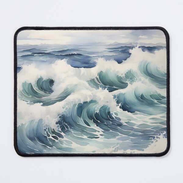 Item preview, Rough waves in watercolor design designed and sold by randrdesign.