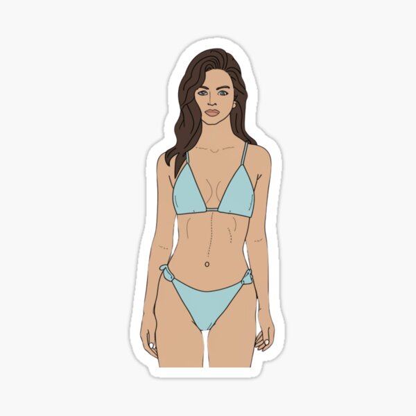 Vista previa del artículo con la obra «Bikini - Hermosa chica en bikini azul cielo con estilo», diseñado y vendido por LoveandNature.