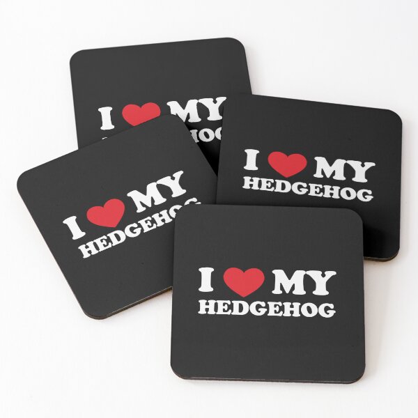 Item preview, I love my Hedgehog - simle white text design designed and sold by EmeraldeaArt.