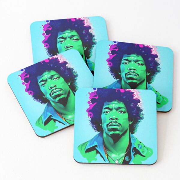 Item preview, Portrait of Jimi Hendrix painted in graffiti style designed and sold by BubblyDelight.