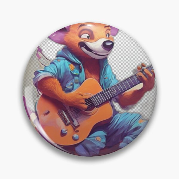 Item preview, Cartoon Character Playing Guitar designed and sold by HarmonyGuitars.