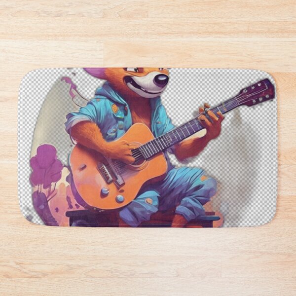 Item preview, Cartoon Character Playing Guitar designed and sold by HarmonyGuitars.