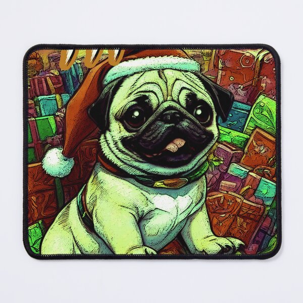 Item preview, Pug HAPPY HOLIDAYS 106 MERRY CHRISTMAS PUGGY HOLIDAYS designed and sold by RedBluffTraders.