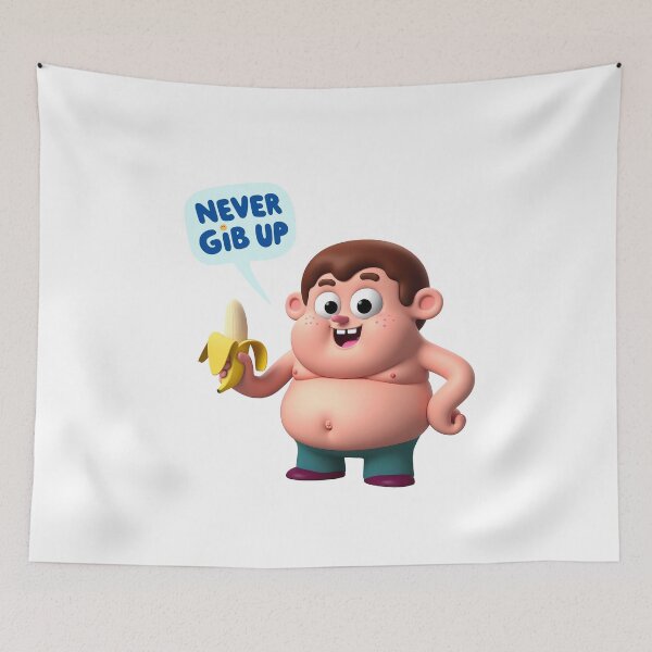 Item preview, Never Gib Up - Gibby designed and sold by MushroomHut.