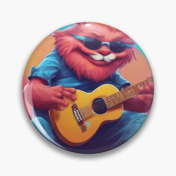 Item preview, Cartoon Character Playing Guitar  designed and sold by HarmonyGuitars.