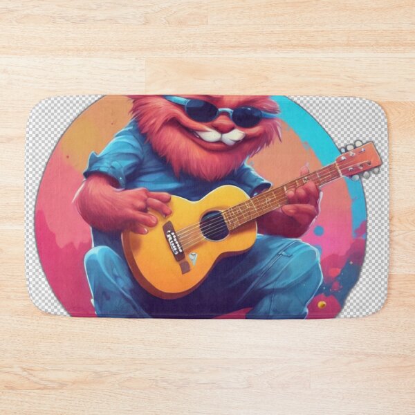 Item preview, Cartoon Character Playing Guitar  designed and sold by HarmonyGuitars.