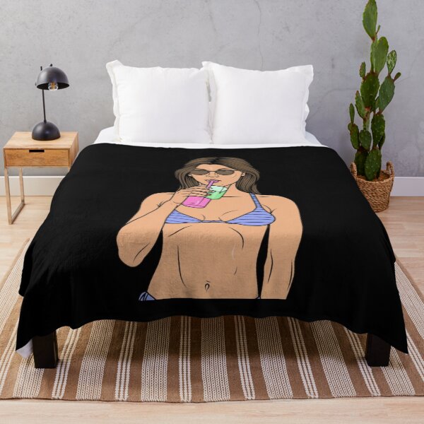 Vista previa del artículo con la obra «Bikini - Hermosa chica con estilo en bikini azul», diseñado y vendido por LoveandNature.