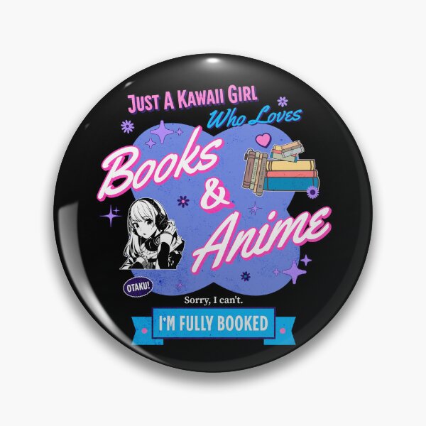 Item preview, Kawaii Girl Who Loves Books And Anime (For Dark Colours) designed and sold by Ninety9Secrets.