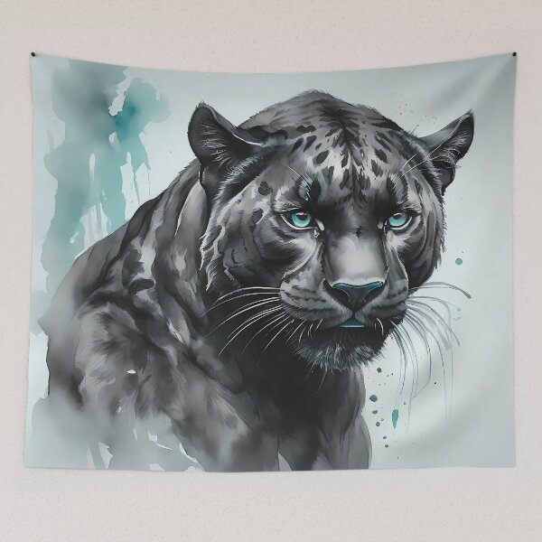 Item preview, Black panther in watercolor design designed and sold by randrdesign.
