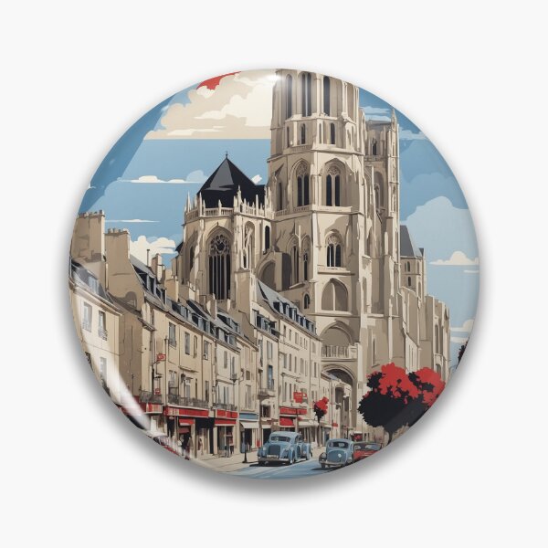 Item preview, Caen France Vintage Poster Tourism designed and sold by TravelersGems.