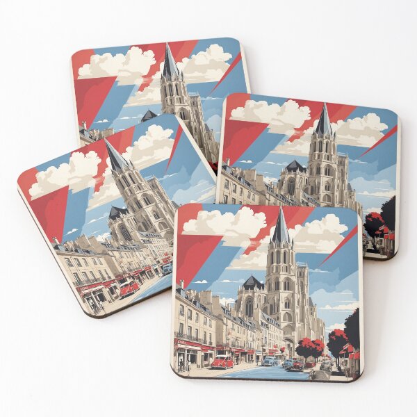 Item preview, Caen France Vintage Poster Tourism designed and sold by TravelersGems.