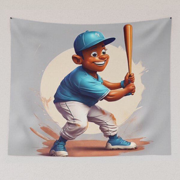 Item preview, Cartoon Charachter Playing Baseball  designed and sold by HarmonyGuitars.