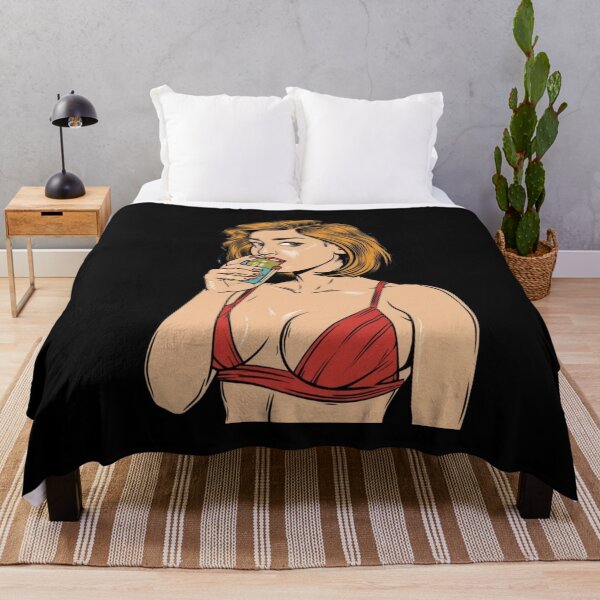 Vista previa del artículo con la obra « Bikini - Hermoso Bikini Rojo Marrón Elegante Chica Pop», diseñado y vendido por LoveandNature.