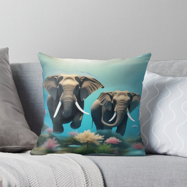Item preview, SWIMMING ELEPHANTS designed and sold by PIGCASSOSAIART.