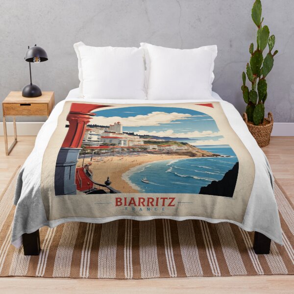 Item preview, Biarritz France Vintage Poster Tourism designed and sold by TravelersGems.
