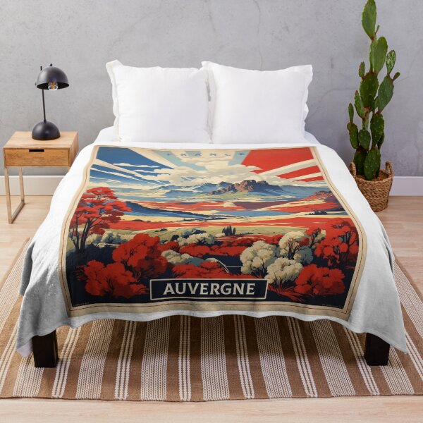 Aperçu de l'œuvre Auvergne France Affiche Vintage Tourisme créée et vendue par TravelersGems.