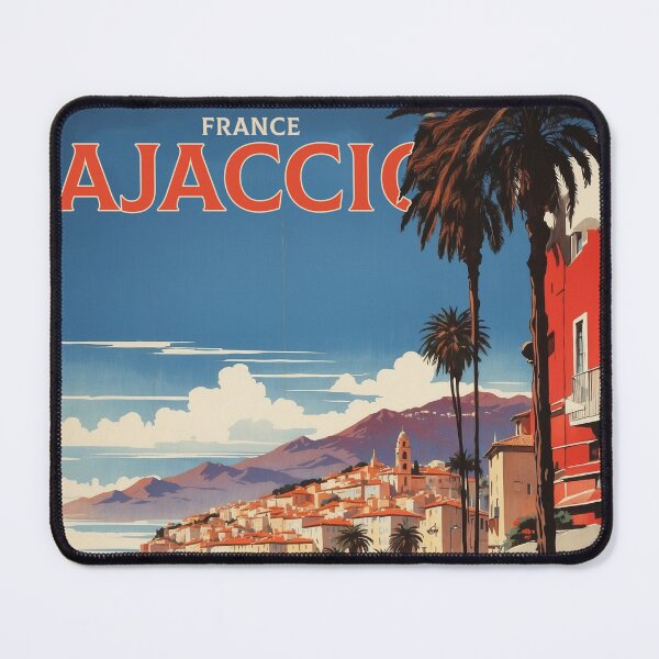 Item preview, Ajaccio Corsica France Vintage Poster Tourism designed and sold by TravelersGems.