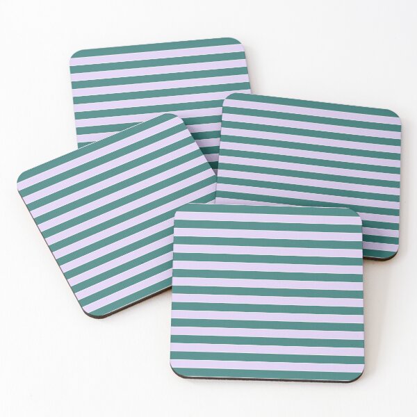 Item preview, Lavender and Teal Colored Horizontal Stripes designed and sold by Jeallan Designs.
