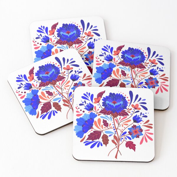 Item preview, balkan hungarian floral folk art with scandinavian vibe designed and sold by Bohe.mie.an.