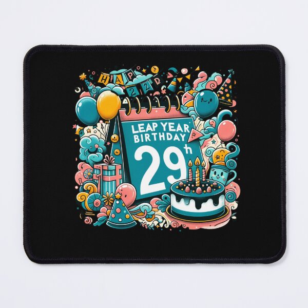 Item preview, "Colorful Leap Year Birthday Celebration Illustration" designed and sold by ChromaticBlend.