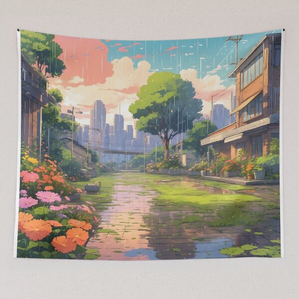 Item preview, Retro Urban Oasis: A Manga-Inspired Journey designed and sold by Andreas M. Mueller.