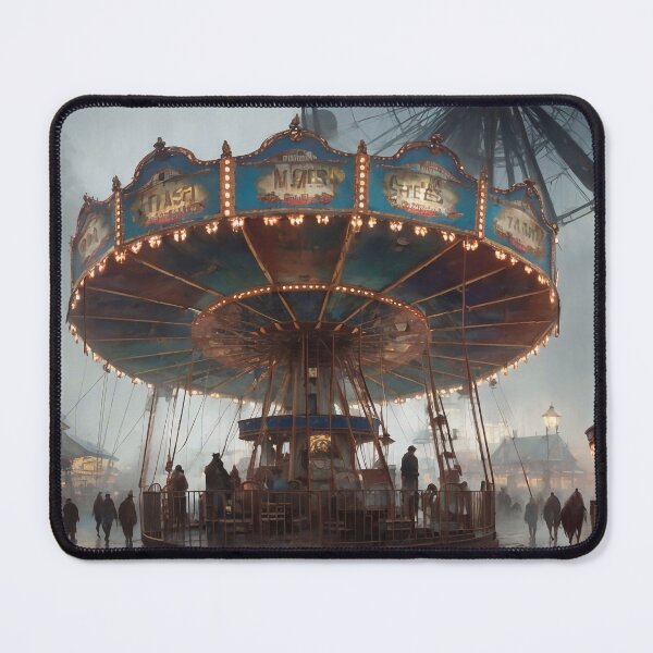 Item preview, Old ferris wheel and carousel designed and sold by m-y-A-I-A-R-T-.