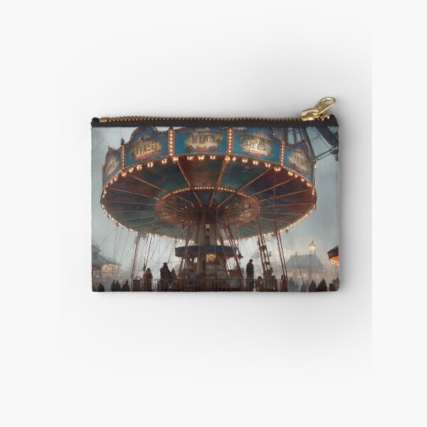 Item preview, Old ferris wheel and carousel designed and sold by M-Y-A-R-T-.