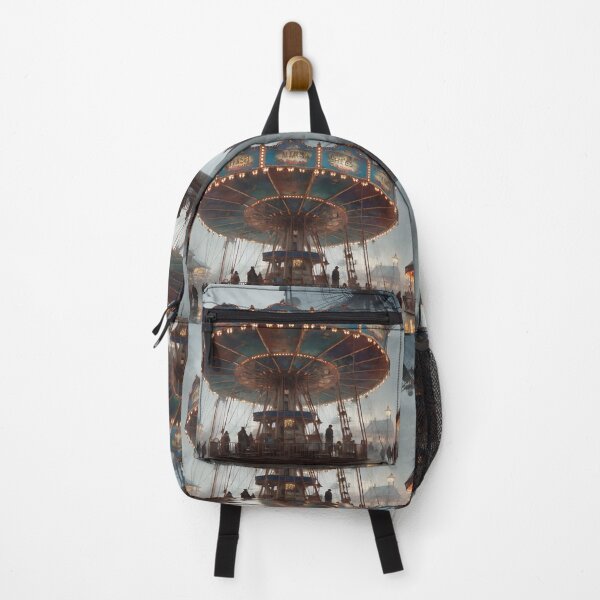 Item preview, Old ferris wheel and carousel designed and sold by M-Y-A-R-T-.