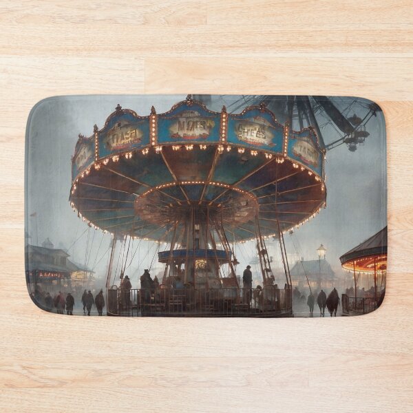 Item preview, Old ferris wheel and carousel designed and sold by M-Y-A-R-T-.