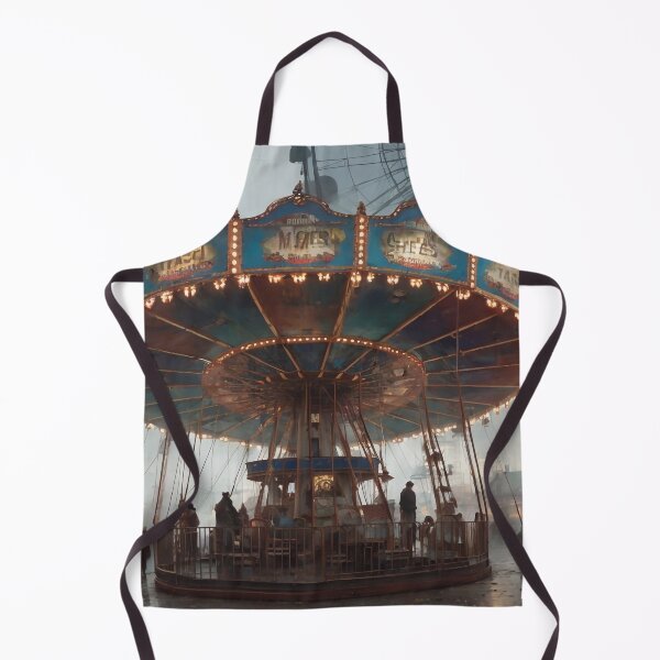 Item preview, Old ferris wheel and carousel designed and sold by M-Y-A-R-T-.