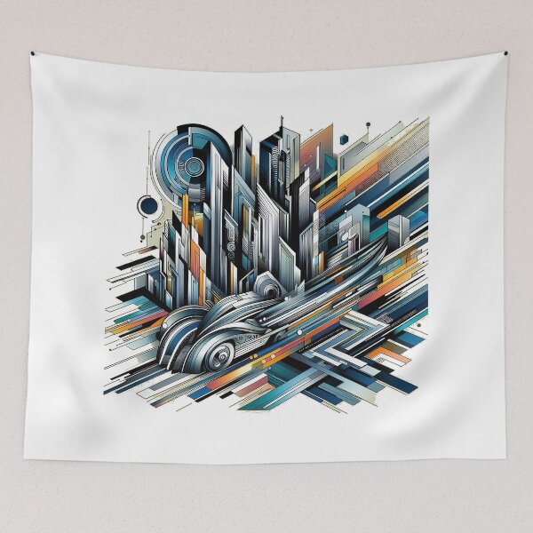 Item preview, Futuristic Horizons designed and sold by TextileTrove.