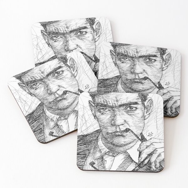 Item preview, JULIO CORTAZAR ink portrait .1 designed and sold by lautir.