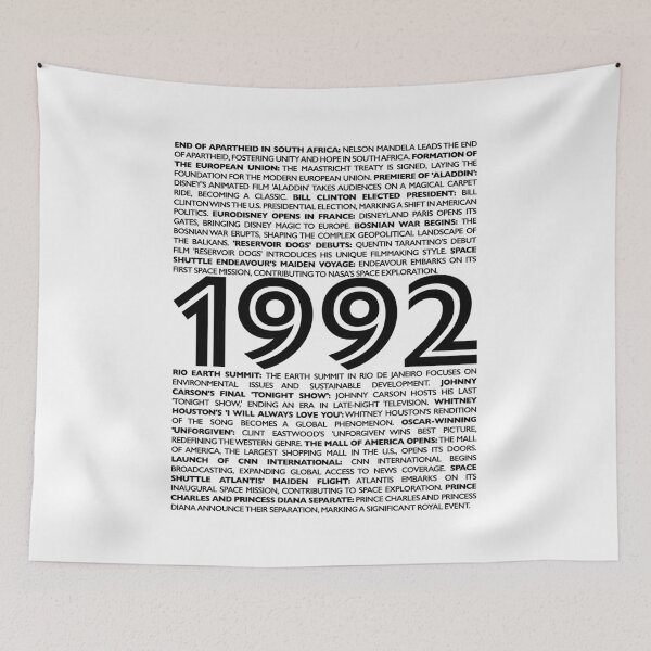 Item preview, 1992 Time Capsule Collection: Unique Birthday Gifts for the Vintage Soul designed and sold by ShobulousStudio.