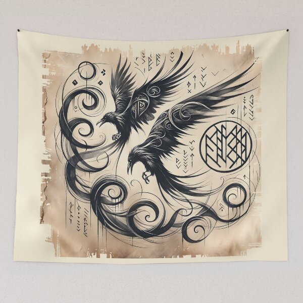 Item preview, Norse Ravens  Hugin and Munin designed and sold by Truck Stop One.