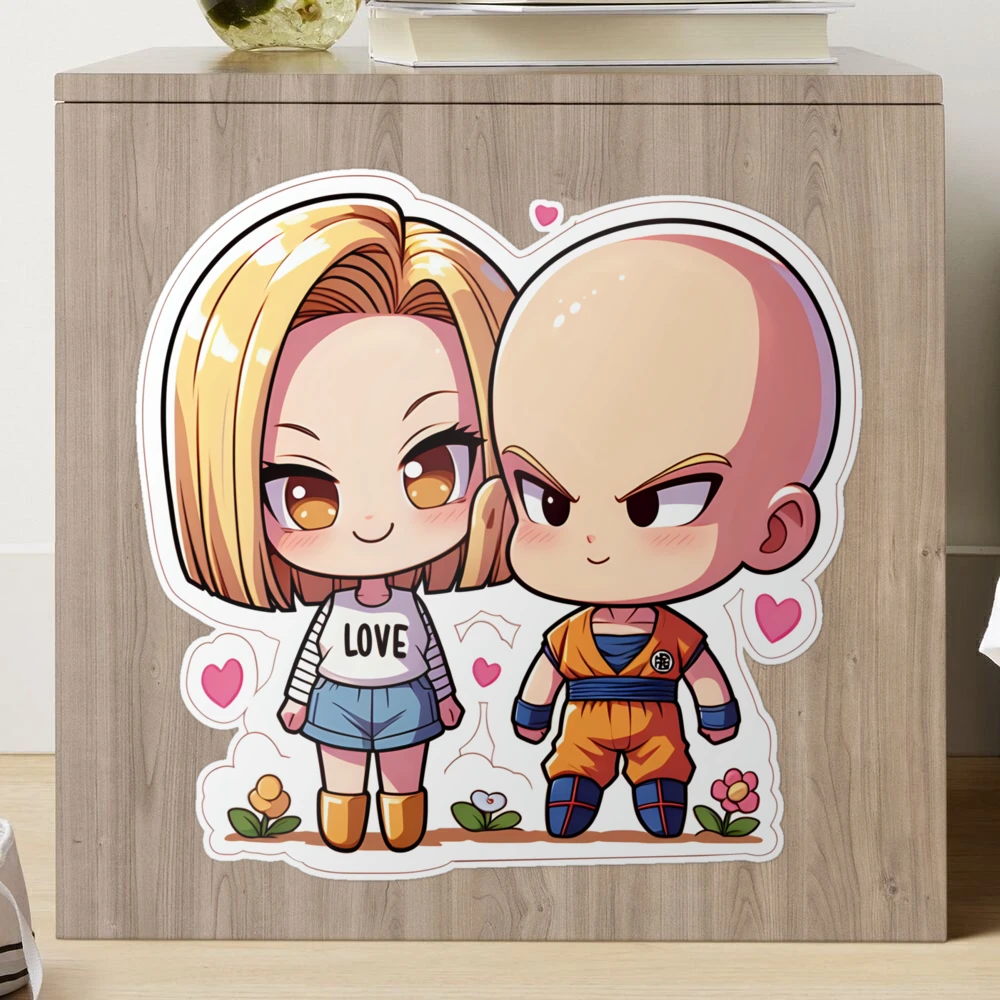 Love in Glances: Android 18 & Krillin Sticker