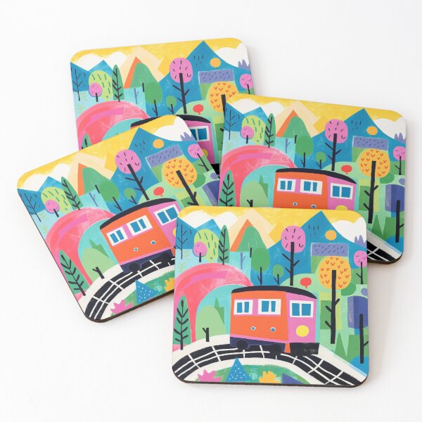 Item preview, A COLORFUL TRAIN DRAWN BY CHILDREN designed and sold by infinitearte.
