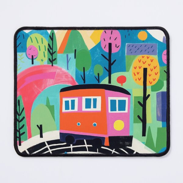 Item preview, A COLORFUL TRAIN DRAWN BY CHILDREN designed and sold by infinitearte.
