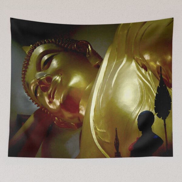 Item preview, Massive reclining Buddha and silhouettes. Phra Pathom Chedi,  Thailand designed and sold by JonDelorme.