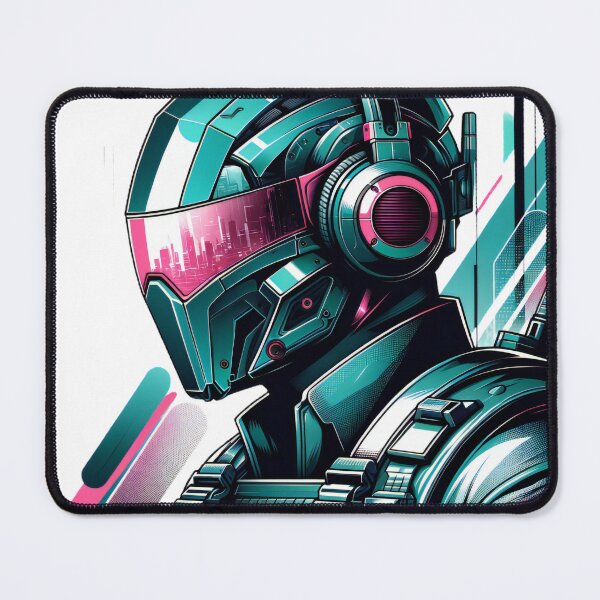 Item preview, Neon Cyber Knight: Futuristic Warrior Artwork designed and sold by Hudoges.