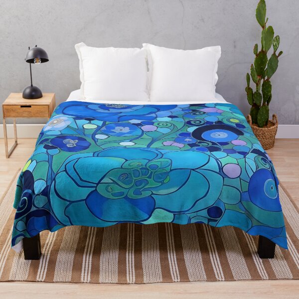 Item preview, Textured Blue Flowers designed and sold by Dana Roper.