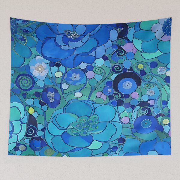 Item preview, Textured Blue Flowers  designed and sold by Dana Roper.
