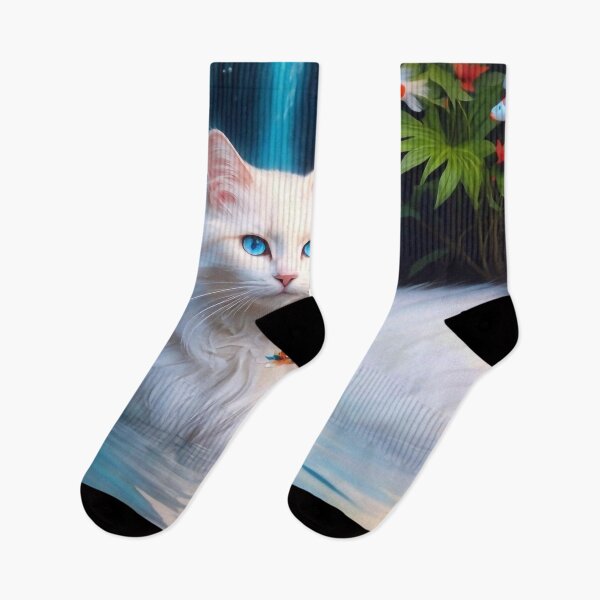 Item preview, Beautiful cat with koi designed and sold by M-Y-A-R-T-.