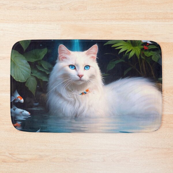 Item preview, Beautiful cat with koi designed and sold by M-Y-A-R-T-.