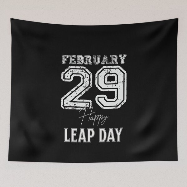 Item preview, "Grungy Leap Day - Modern February 29 Distressed Typography" designed and sold by ChromaticBlend.